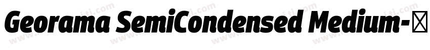 Georama SemiCondensed Medium字体转换